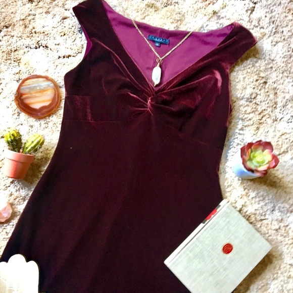 {Laundry by Shelli Segal} Velvet Cocktail Dress 10 - Picture 2 of 8